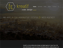 Tablet Screenshot of kreatif.co.za